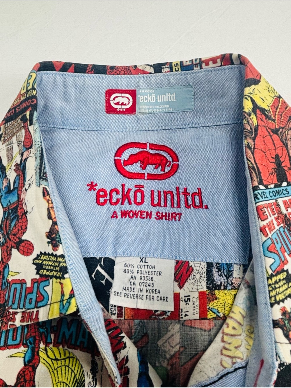 Ecko Unltd. Spider-Man Comic Print Button-Up Shirt - Multicolor - Picture 3 of 6